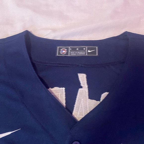 Buster Posey Jersey Nike MLB Blue San Francisco Giants Baseball Jersey 28# - Picture 7 of 12